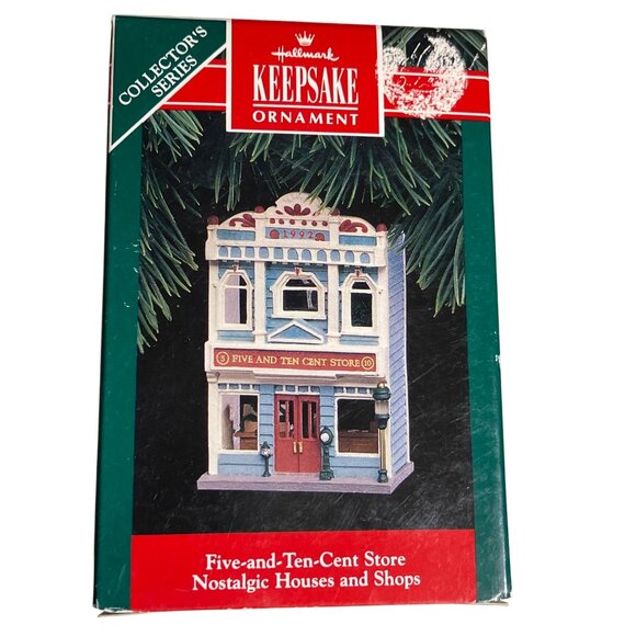 Hallmark Keepsake Ornament 1992 Five-And-Ten Cent Store Nostalgic Houses/ Shops - Picture 1 of 12